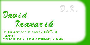 david kramarik business card